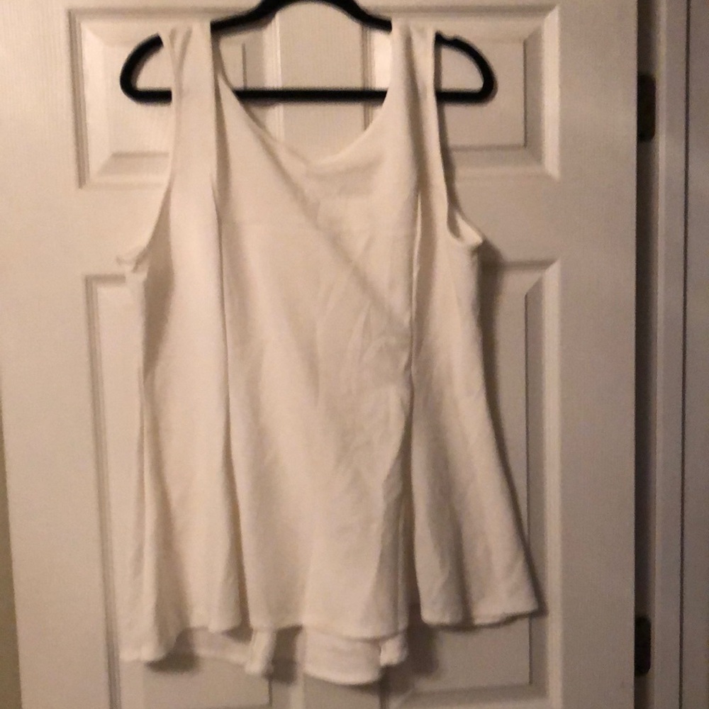 White pointe tank tunic Sz 3x